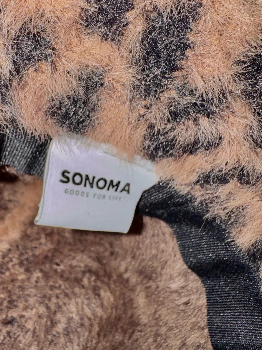 Fuzzy Leopard Print Bucket Hat Y2K Mob Wife Faux Fur Sonoma NWOT